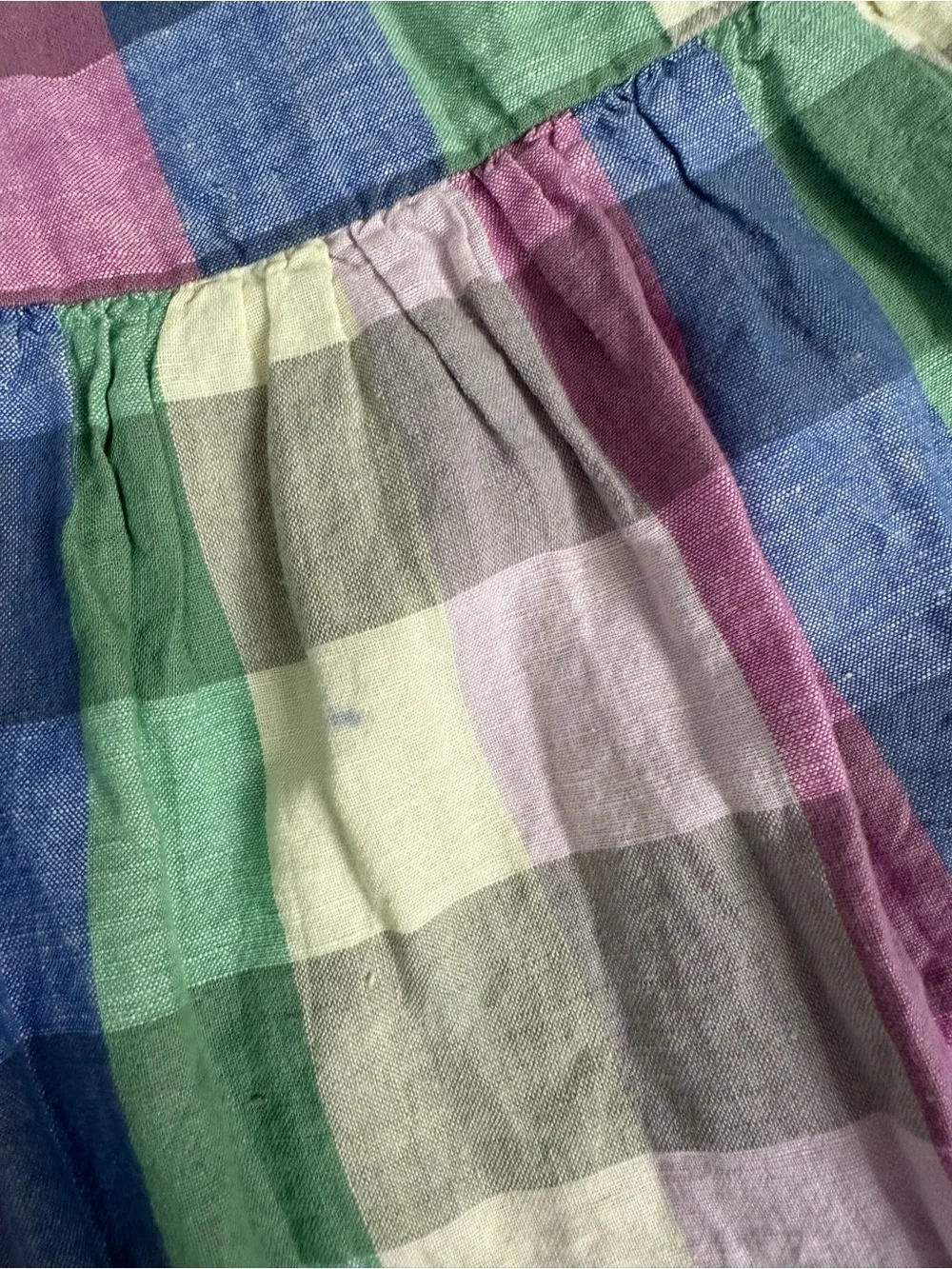 GAP Pastel Multicolor Plaid Sundress - Pink, Blue, Green, Purple, Cream